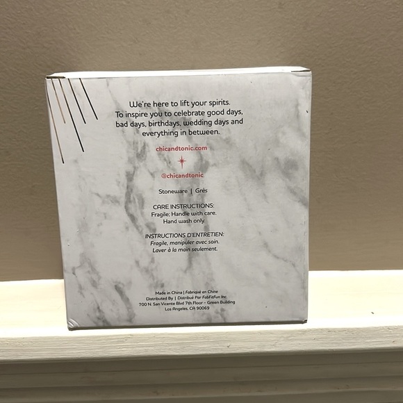 NWT 4-Piece CHIC & TONIC S/4 Moroccan Inspired, Round, Stoneware Coasters Set - Picture 4 of 7